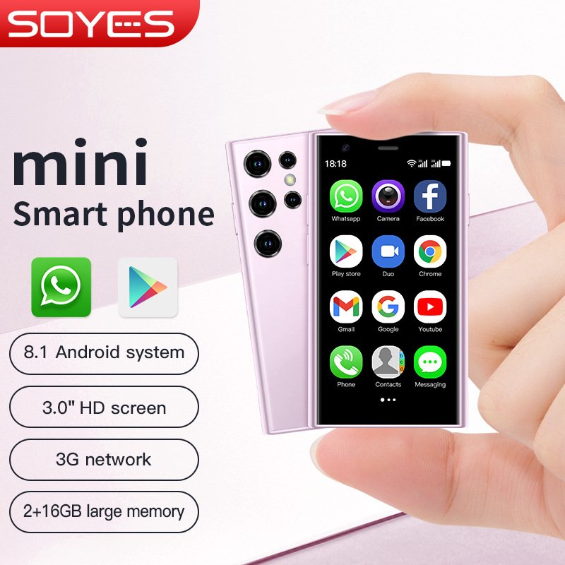 Soyes S23 Pro Smart Phone With 2GB+16GB 3.0 Inch Mini Phones Android 8.1 3G Network Mini CellPhone